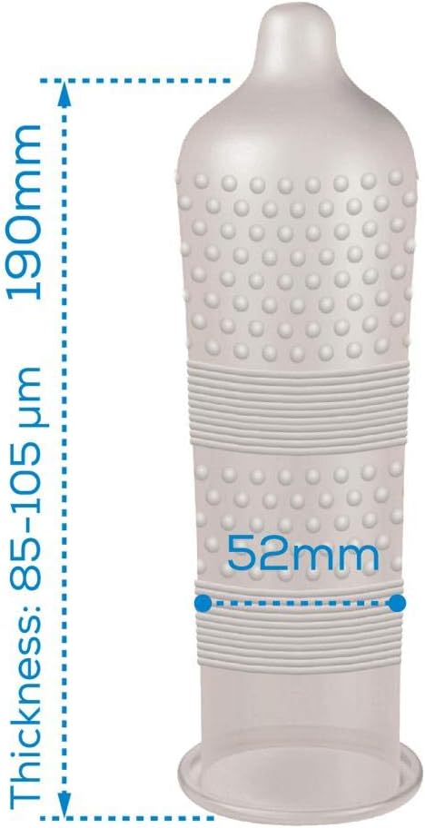 Pasante Ribs and Dots Condoms - Pack of 3, Transparent, 3 count (Pack of 1) - Image 4
