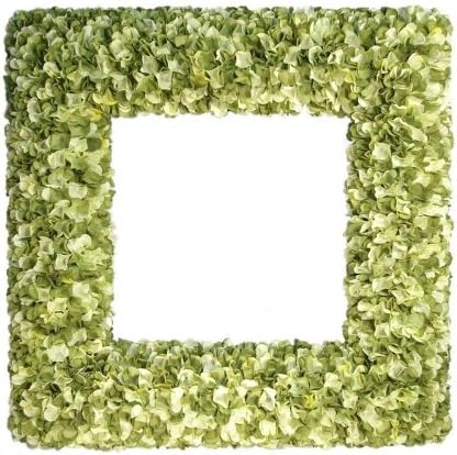 Flora Decor Hydrangea Frame in Yellow / Green - 18"