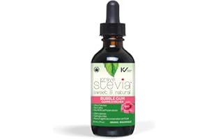 CRAVESTEVIA - All Natural Liquid Stevia Drops - Sugar Replacement | Organic | Gluten Free | Non-GMO | 30ml Bottle (Bubble Gum)