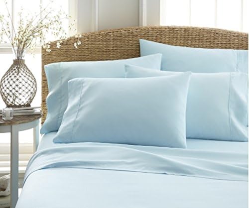 Hampton Collection Highest Quality Ultra Soft 6 Piece Hotel Quality Bed Sheets Hypoallergenic and Wrinkle Resistant (KING, AQUA BLUE)