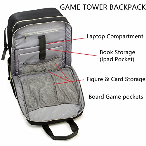 Rabjen Board Game Backpack, 2 Layer Extra Large Capacity Bag with