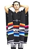 Del Mex Serape Style Mexican Aztec Poncho