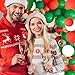 Merry Christmas Balloon Arch Garland Kit - 115 Pieces Green Red White Gold Confetti Balloons with Santa Claus Mylar Balloon for Christmas Party Decorations New Year Baby Shower Birthday Party Supplies