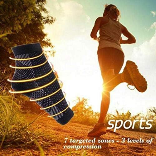 Uchada 2019 Compression Foot Sleeve Support Socks Men and Women (1 Pair) (6-9.5 Women)