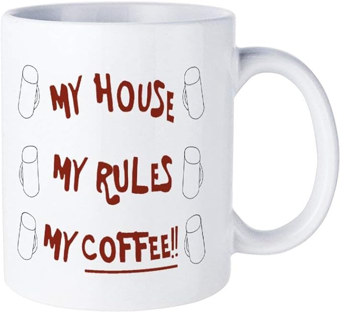 Amazon Com My House My Rules My Coffee Mug Knives Home Ceramic Tea Cup Office White Coffee Mug Kitchen Dining