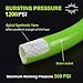 PowRyte Elite 300 PSI PVC Air Hose - 3/8-Inch by 25-Feet, 1/4-Inch MNPT Brass Ends