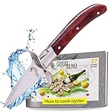 Oyster Knife Shucking By GoodSend in Premium Gift Box. - Durable Stainless Steel Blade with Pakka Wood handle with HAND GUARD...Bonus presentation HOW TO OPEN THE OYSTERS AND CLAM. Great for the Gift!