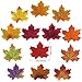 Supla 650 Pcs 13 Colors Assorted Silk Artificial Fake Autumn Maple Leaves Fake Fall Leaf Foliage Bulk 3.15
