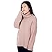 Pinksee Women's Casual Long Sleeve Turtleneck beige Knit Pullover Sweater (L)