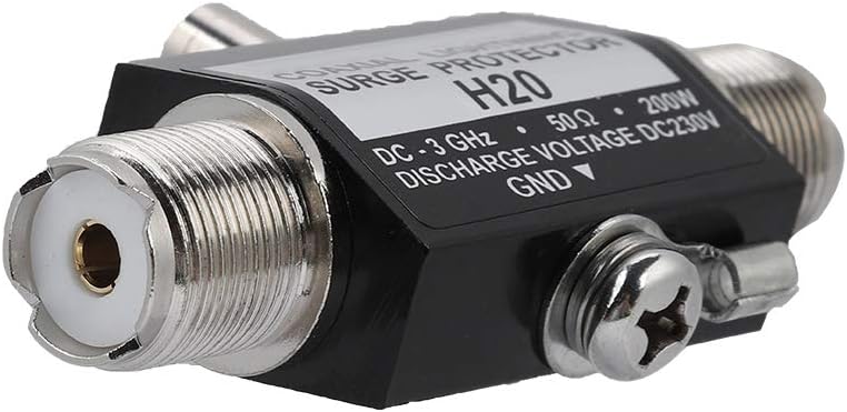 Bewinner Antenna Surge Arrester, MJ-MJ All Band Lightning Protection, 200W Dc-3Ghz Female Coaxial Overvoltage Protector to Female M-Principle Short-Circuit in 1/4 Wavelength: Sports & Outdoors