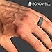 BONDWELL Silicone Wedding Ring for Men (Dark Gray) Safe, Durable Mens Rubber Wedding Band for Active Athletic Male Life, Military, Fitness, Work & Workout (Size 10)