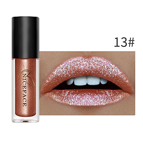Metallic Lip Gloss,Sunmoot Sexy Lip Lacquer Metallic Eye Shadow Lipstick Cosmetic Makeup (13) - Thumbnail 6