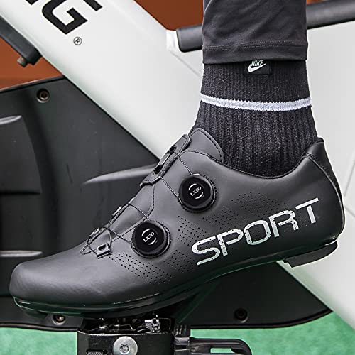 Men's Riding Cycling Shoes with Delta Cleat Set Compatible with SPD for