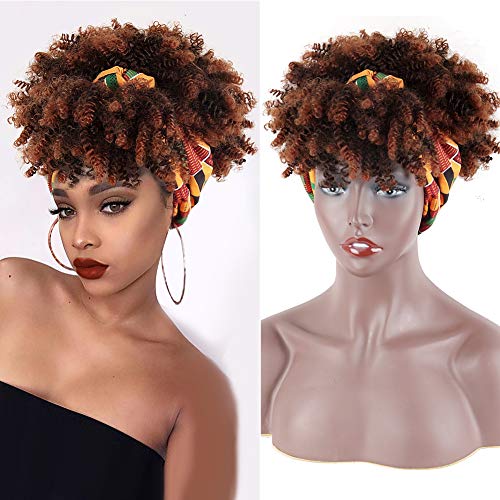 Aisaide-Short-Curly-Wigs-Afro-Kinky-Curly-Wigs-For-Black-Women-Brown-Curly-Headband-Wig-with-Bangs-Synthetic-Curly-Hair-Wigs-with-Head-Wrap-2-in-1-for-Women-Heat-Resistant-Curly-Full-Wig-With-Wig-Cap
