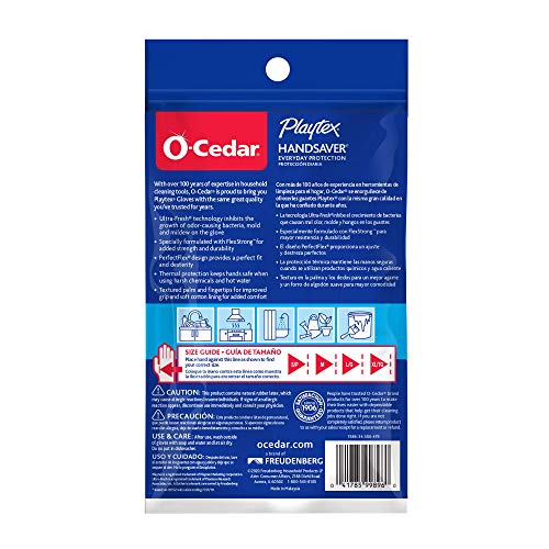 PLAYTEX HandSaver Rubber Gloves for Kitchen and Household Cleaning (6 Pairs), Large Pricepulse