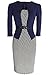 Babyonline Long Sleeve Bodycon Summer Wear to Work Business Pencil Dress,Medium,Small Houndstoothl