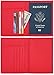Simpac RFID Blocking Passport Holder, Passport Wallet, Travel Wallet, Passport Cover Case Crosshatch (red)