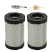 Harbot (Pack of 2 Air Filter with Fuel Filter for John Deere MIU14395 D100 D105 D110 D130 Z225 Z235 Z255 X124 L105 L107 E100 E120 E130 Husqvarna YTA22V46 YTH22V46 YTH24V48 HU800awd Lawn Mower Tractor