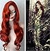 DINIFER® wig Jessica Rabbit Ariel Wigs Daily Wear Hair Copper Red Wig Extension Female Cartoon Character Halloween Masquerade Playing Game Big Wave Wig