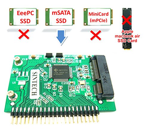 Mini SATA mSATA SSD to 44Pin IDE Adapter For 1.8-Inch IDE HDD