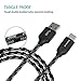 Nekteck USB Type C Cable, Nylon Braided USB-C to USB Type A Male Data & Charging Cord 56k ohm Resistor 6.6ft, Compatible with MacBook 12 Inch, Galaxy S9/S9 Plus Note8, Pixel 3/2/XL, OnePlus 6, Black