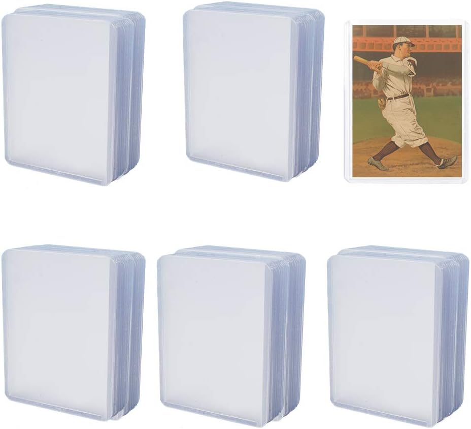 100 Sheets 3″ x 4″ Clear Baseball Card Sleeves Top Loaders Card Sleeves