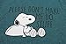 Peanuts Snoopy Please Don't Make Me Do Stuff Graphic T-Shirt (Teal, Medium)