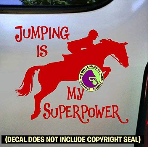 JUMPING IS MY SUPERPOWER Hunter Jumper Vinyl Decal Sticker A