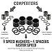 Genuine Metal Skateboard and Longboard Professional 4 Spacers & 8 Speed Washers And Bearing Spacers Speed Kit Black By Supafly Skate Company
