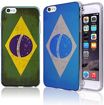 iPhone6 Plus / iPhone6S Plus (5.5" screen) Case [National Flag] [Ultra Slim TPU Bumper] Flexible Colorful Rainbow Gel Soft Shell Light Back Cover Rio Olympic Game 2016 Apple iPhone 6 6S Plus (BRAZIL)