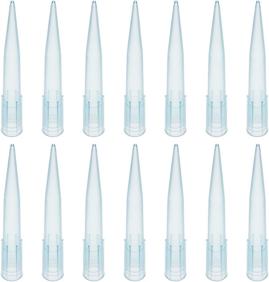 OLYCRAFT 380~400pcs Pipette Tips Plastic Pipettor Tip, Pipettor Pipette Tips Clear Blue 1000ul/1ml for Lab Supplies Microchemical Experiment（Polypropylene）