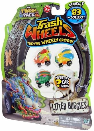 The Trash Pack Series 1 Trash Wheels 4-Pack Litter Buggies