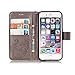 For iPhone 7 Case,iPhone 7 Leather Case,iPhone 7 Cover,Candywe [Grey] [Wallet]Leather Suit For iPhone 7 For Woman (With Strap)