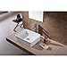 Luxier CS-013 Rectangular 19 in. Bathroom Ceramic Vessel Sink Art Basin in White