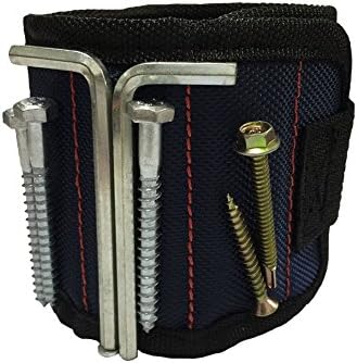 TLHOME Magnetic Wristband With 5 Powerful Magnets for Holding Screws, Nails, Scissors, and Small Tools(Blue)
