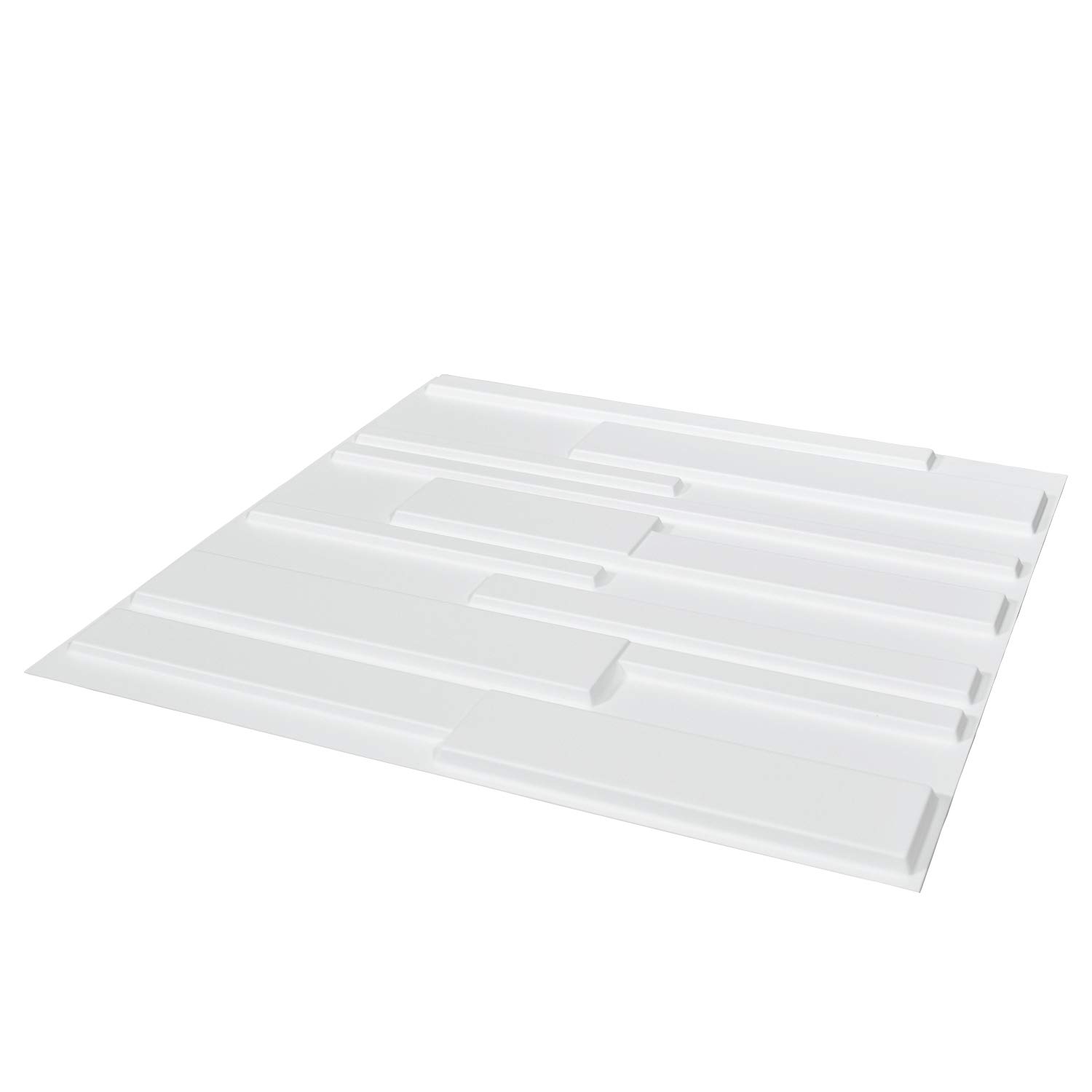 Art3d White Wall Panels Brick Design 3D Wall Panels, White, 12 Tiles 32 Sq Ft (6pcs)