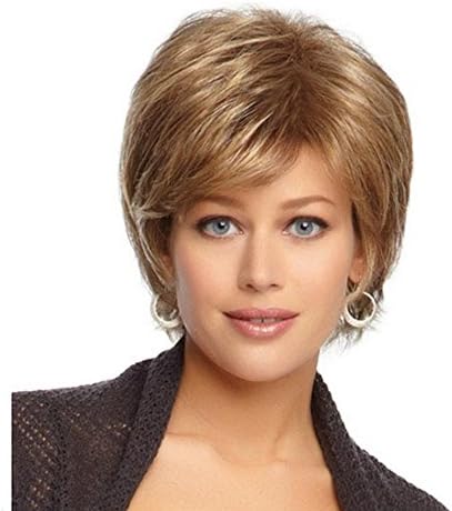 2017 Trendy Temperament White-collar Workers Slim Face Heat Resistant Fluffy Short Straight Full Wig for White Women