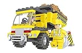 Ausini Construction Heavy-Duty Dump Truck with Action Figures Building Bricks 115pc Educational Blocks Set – Great Gift for Children