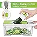 Adjustable Mandoline Slicer with Spiralizer Vegetable Slicer - V Blades Food Slicer Veggie Slicer Cutter Zoodle Maker - Vegetable Spiralizer with Julienne Grater