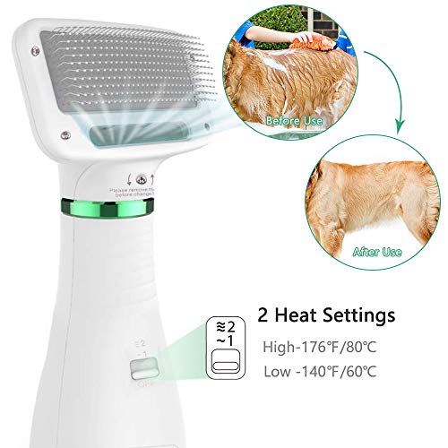 Dog Hair Dryer Pet Dryer Professional Grooming Blower Dog Slicker Brush for Medium Pet Small Dog