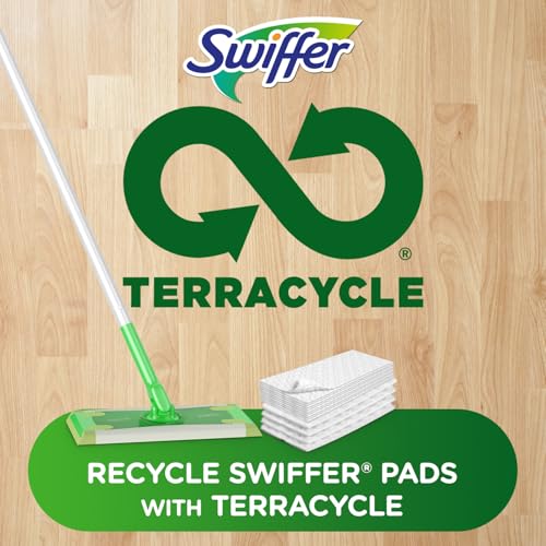 SWIFFER SWEEPER 2-IN-1 MOPS FOR FLOOR CLEANING, DRY AND WET MULTI SURFACE FLOOR CLEANER, SWEEPING AND MOPPING STARTER KIT, INCLUDES 1 MOP + 19 REFILLS, 20 PIECE SET