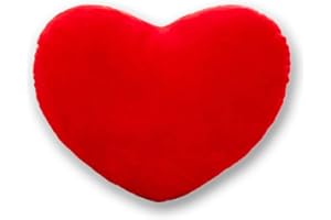 Sunyou Cute Plush Red Heart Pillow Cushion Toy - Throw Pillows Gift for Kids, Friends, Children, Girls - Fit for Living Room, Bedroom, Dining Room, Office, Sofa, Cars, Chairs