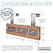 ToiletTree Products Bamboo Stainless Steel Over-The-Door Towel Hooks - Durable Coat, Clothes, and Towel Rack to Use in The Bathroom, Laundry Room, and Closet - 3 Hooks