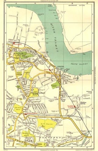 Amazon Com Erith Crayford Barnehurst Slade Green Belvedere Northumberland Heath 1937 Old Map Antique Map Vintage Map Printed Maps Of Kent Prints Posters Prints