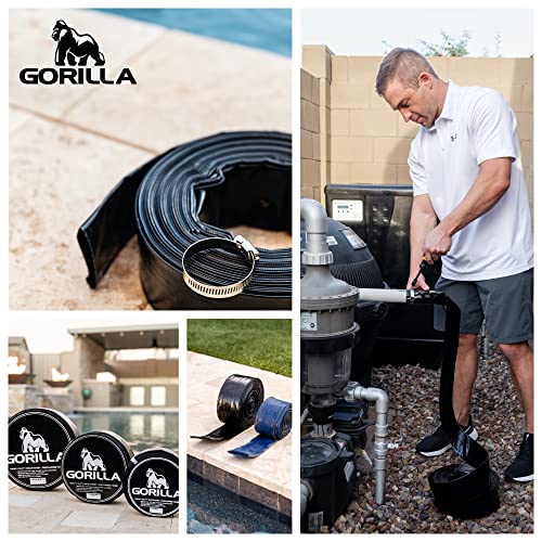 GORILLA Swimming Pool Backwash Hose with Clamp Extra Heavy Duty