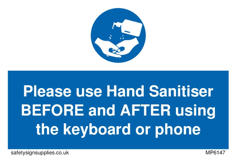 Please use Hand Sanitiser BEFORE and AFTER using the keyboard or phone