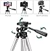 Phone Tripod with Wireless Remote, Eocean 50inch Universal Tripod for Cellphone, Gopro and Camera with Universal Phone Mount Holder, Compatible with iPhone 11 Pro Max/Galaxy Note 9/S9/Google (Silver)