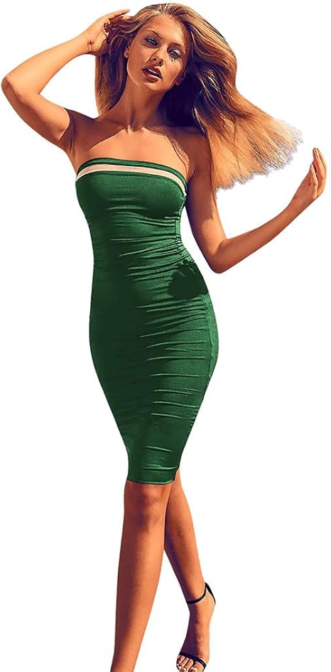 amazon ladies bandeau dresses