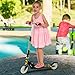 WeSkate B3 Scooter for Kids with LED Light Up Wheels, Adjustable Height Kick Scooters for Boys and Girls, Rear Fender Break|5lb Lightweight Folding Kids Scooter, 110lb Weight Capacity (Black/B3/FBA)