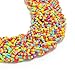 Fashion Chain Choker Collar Necklace Water Drop Olivary Resin Beads Bib Statement Chain Necklace(Colorful)